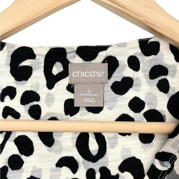 NWOT Chico’s Cheetah Print V-Neck Plus Size Tees (Lot of 2) - Picture 7 of 8